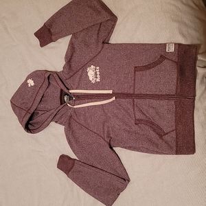 Roots Marled Burgundy Zipup